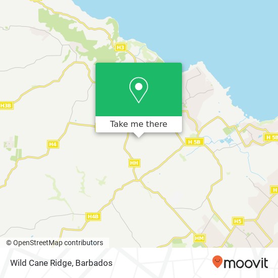 Wild Cane Ridge map