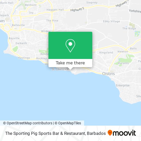 The Sporting Pig Sports Bar & Restaurant map