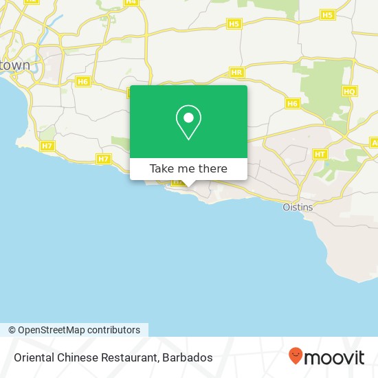 Oriental Chinese Restaurant, Christ Church map