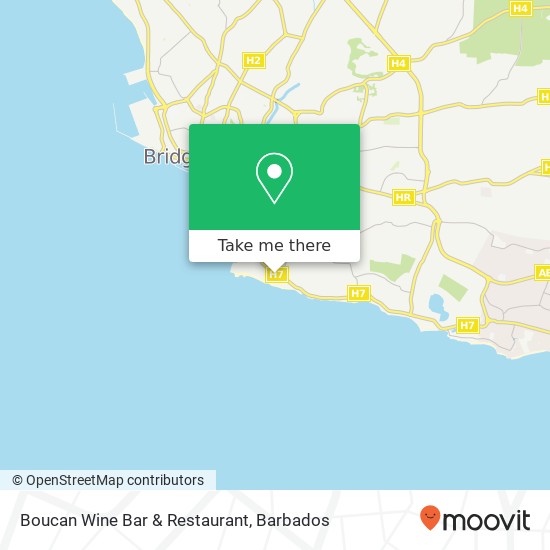 Boucan Wine Bar & Restaurant, Hastings Road Bridgetown map