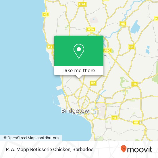 R. A. Mapp Rotisserie Chicken, Black Rock Main RD Bridgetown map