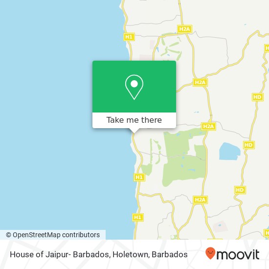 House of Jaipur- Barbados, Holetown map
