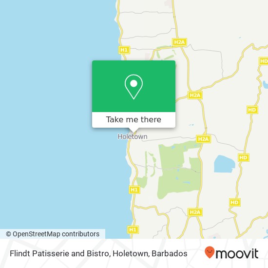 Flindt Patisserie and Bistro, Holetown map