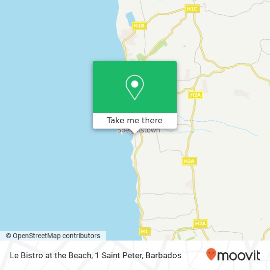 Le Bistro at the Beach, 1 Saint Peter map