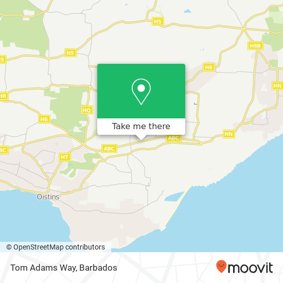 Tom Adams Way map
