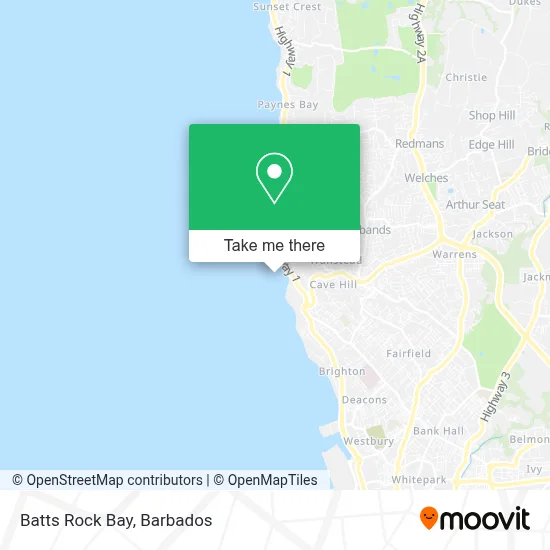 Batts Rock Bay map