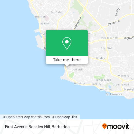 First Avenue Beckles Hill map