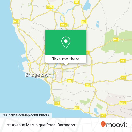 1st Avenue Martinique Road map