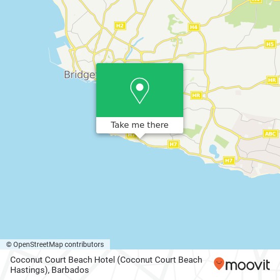 Coconut Court Beach Hotel map