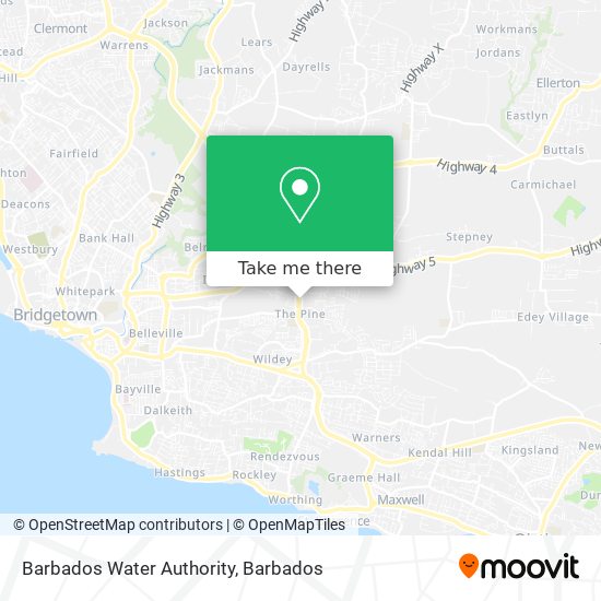 Barbados Water Authority map