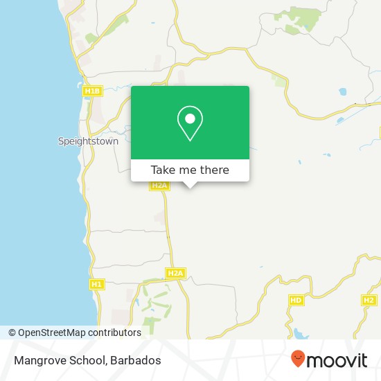 Mangrove School map
