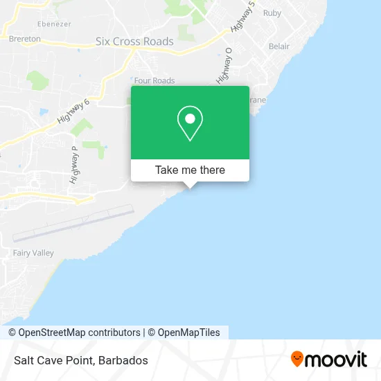 Salt Cave Point map