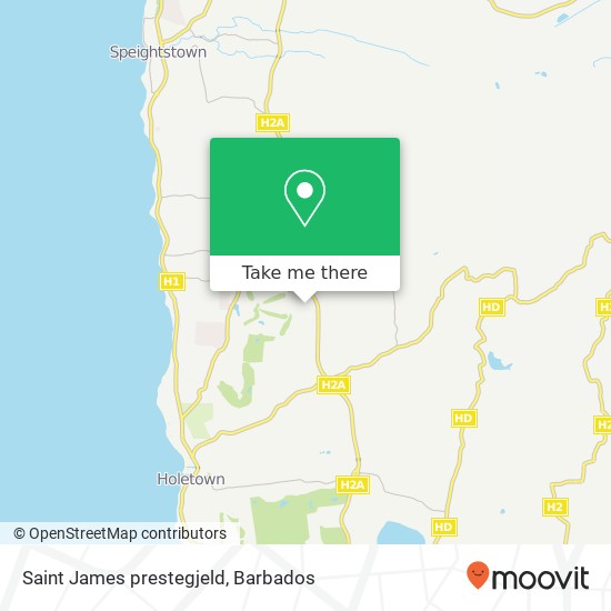 Saint James prestegjeld map