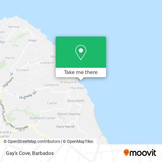Gay’s Cove map