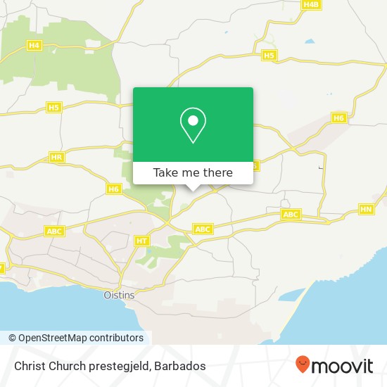 Christ Church prestegjeld map
