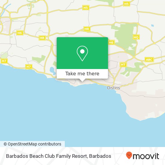 Barbados Beach Club Family Resort map
