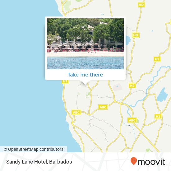 Sandy Lane Hotel map