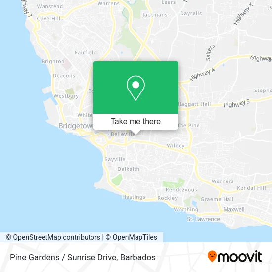Pine Gardens / Sunrise Drive map