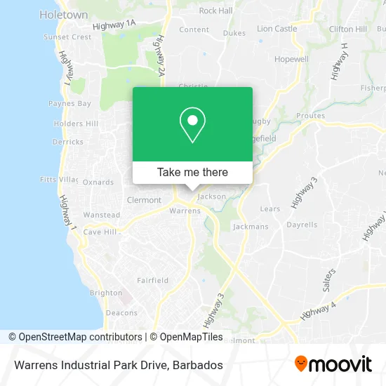 Warrens Industrial Park Drive map