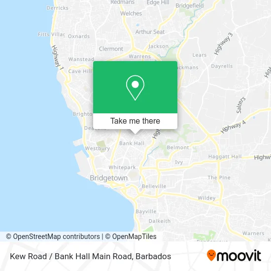 Kew Road / Bank Hall Main Road map