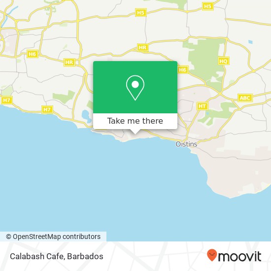 Calabash Cafe, Christ Church map