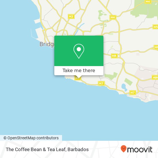 The Coffee Bean & Tea Leaf, Hastings Road Christ Church map