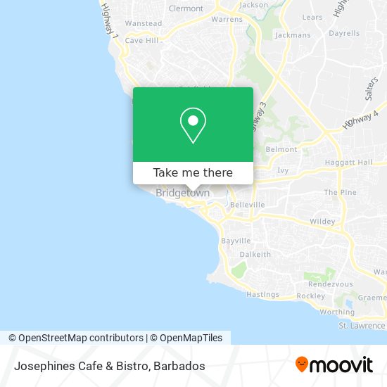 Josephines Cafe & Bistro map