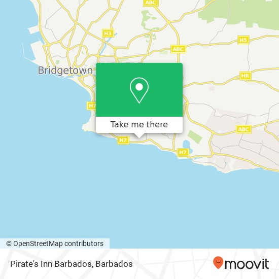 Pirate's Inn Barbados map