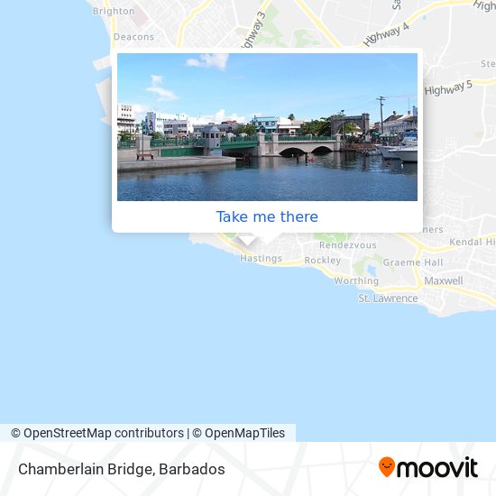 Chamberlain Bridge map