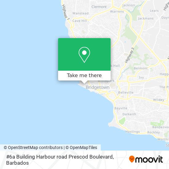 #6a Building Harbour road Prescod Boulevard map