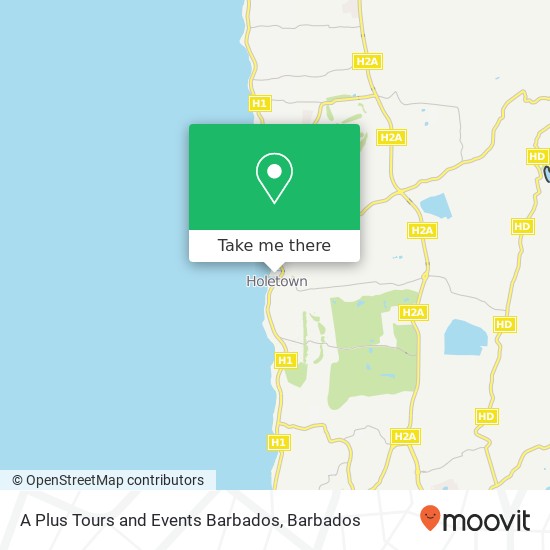 A Plus Tours and Events Barbados map
