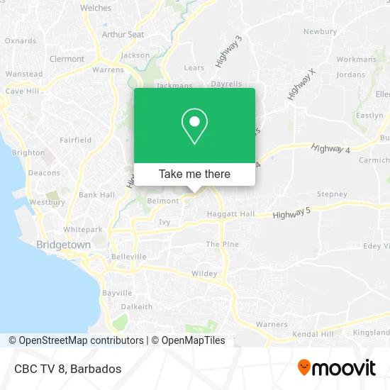 CBC TV 8 map