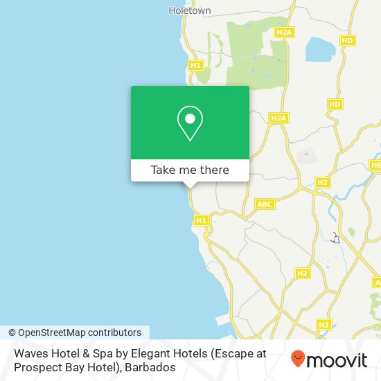 Waves Hotel & Spa by Elegant Hotels (Escape at Prospect Bay Hotel) map