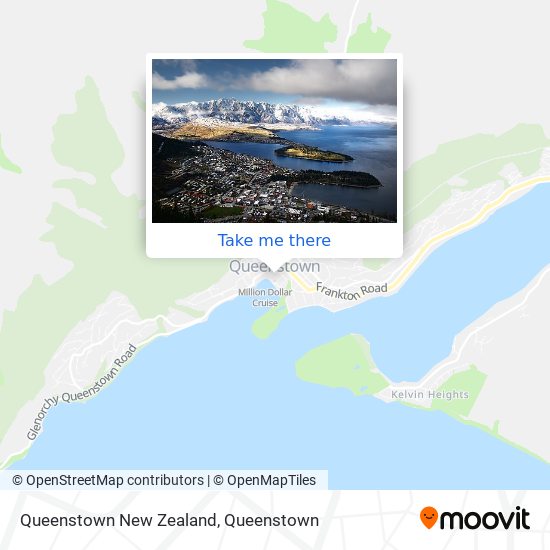 Queenstown New Zealand map