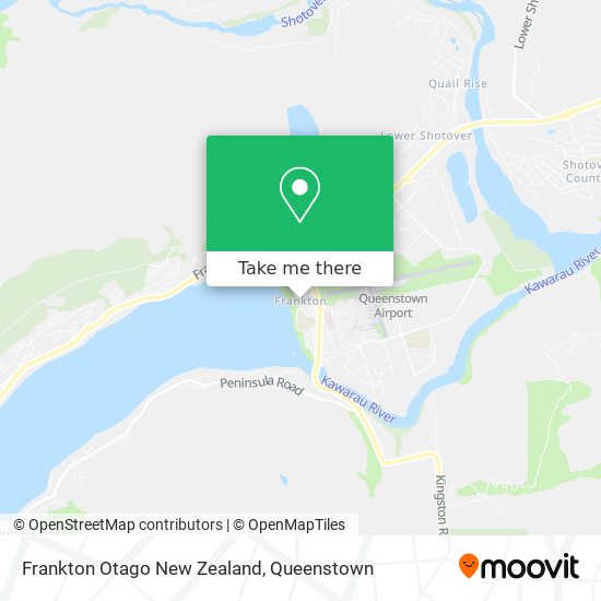 Frankton Otago New Zealand map