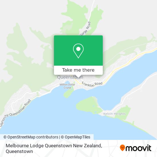 Melbourne Lodge Queenstown New Zealand map