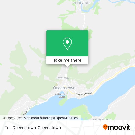 Toll Queenstown map