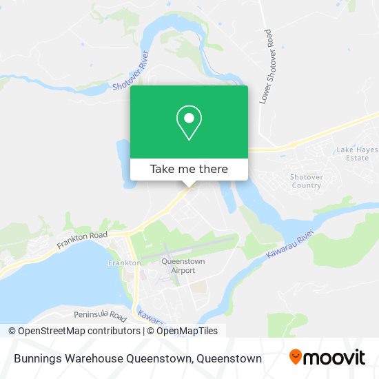 Bunnings Warehouse Queenstown map