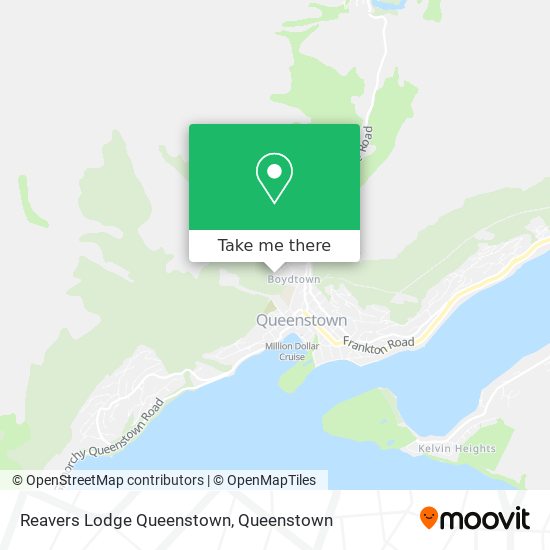 Reavers Lodge Queenstown map