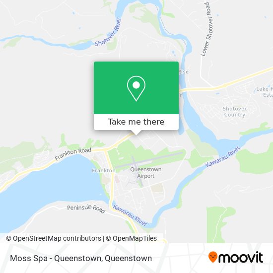Moss Spa - Queenstown map
