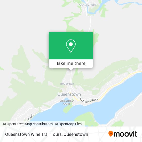 Queenstown Wine Trail Tours map