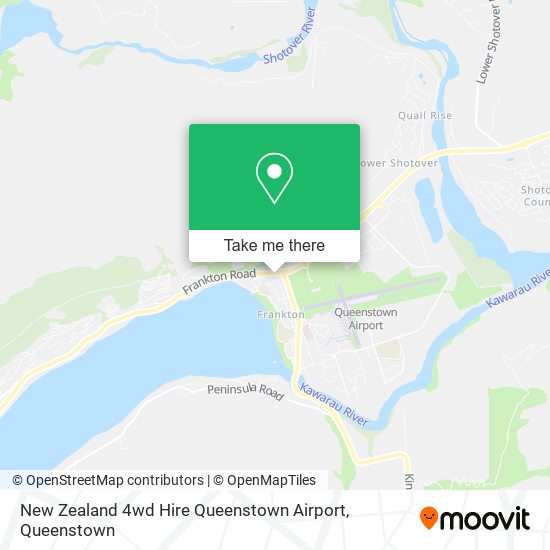 New Zealand 4wd Hire Queenstown Airport地图