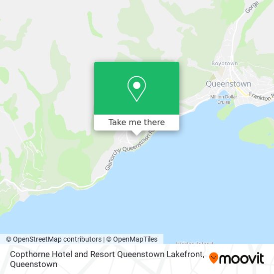 Copthorne Hotel and Resort Queenstown Lakefront map