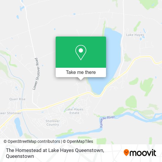 The Homestead at Lake Hayes Queenstown map