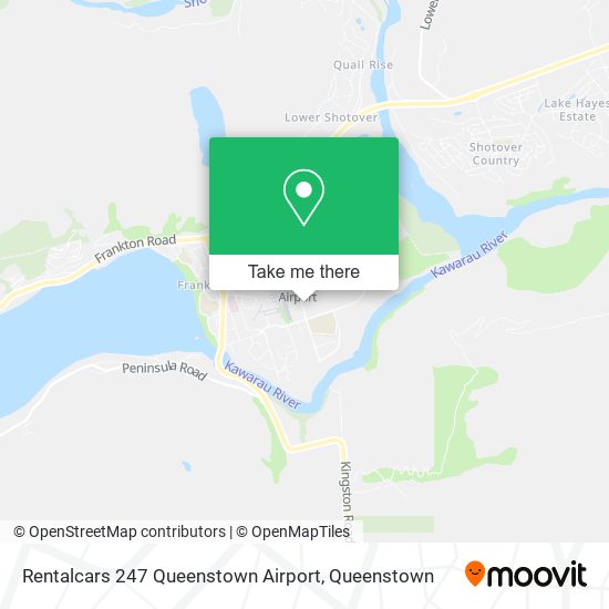 Rentalcars 247 Queenstown Airport map