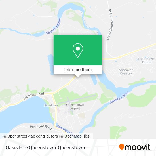 Oasis Hire Queenstown map