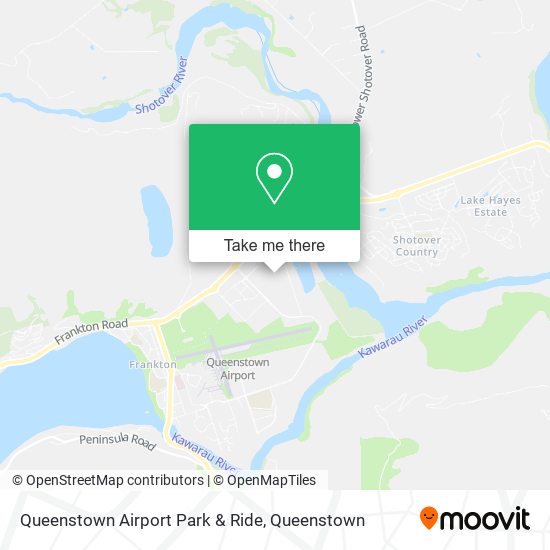 Queenstown Airport Park & Ride map