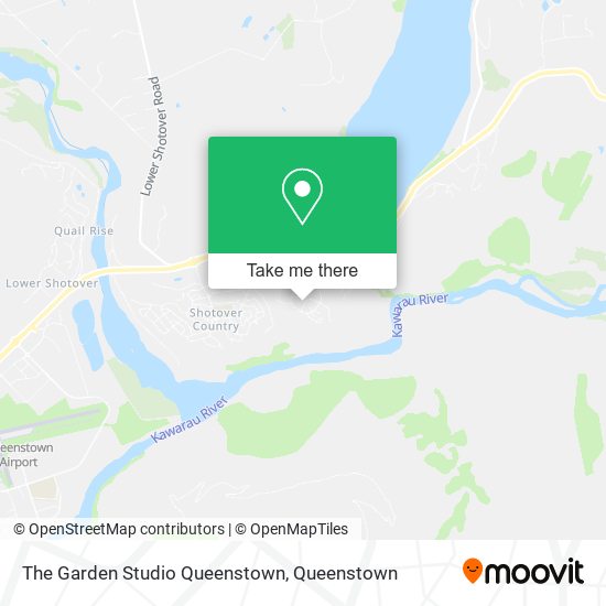 The Garden Studio Queenstown map