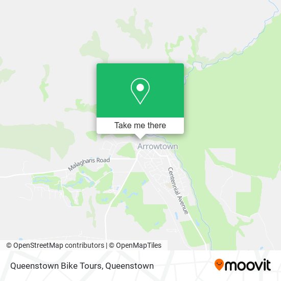Queenstown Bike Tours map