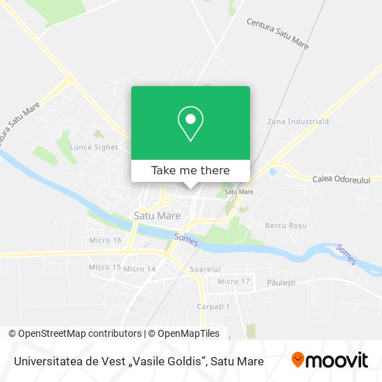 Universitatea de Vest „Vasile Goldis” map